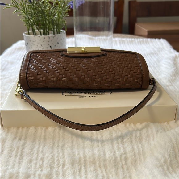Coach Vintage Woven Tan Leather Small Shoulder Bag - Picture 6 of 14